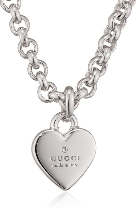 gucci pink heart|Gucci necklace with heart pendant.